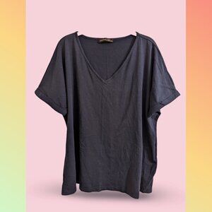 ZANZEA Women's Plus Size Casual Short Sleeve Loose Basic V-Neck T-Shirt